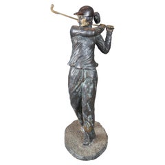 Maitland Smith Female Bronze Golfer Sculpture Statue Sculpture Right Handed 13"