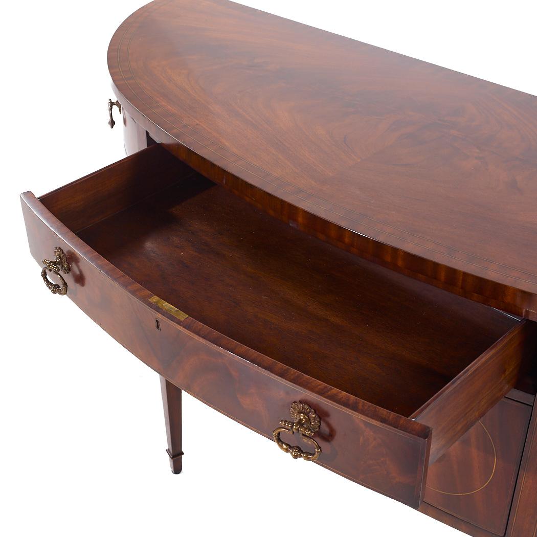 Maitland Smith Flame Mahogany Curved Front Sideboard Credenza Buffet Server For Sale 4