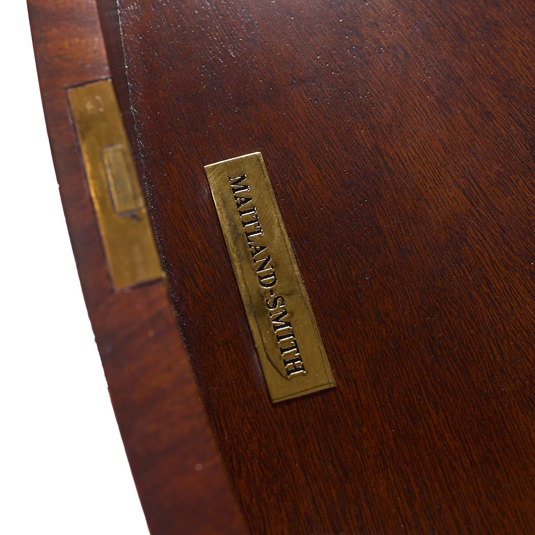 Maitland Smith Flame Mahogany Curved Front Sideboard Credenza Buffet Server For Sale 5
