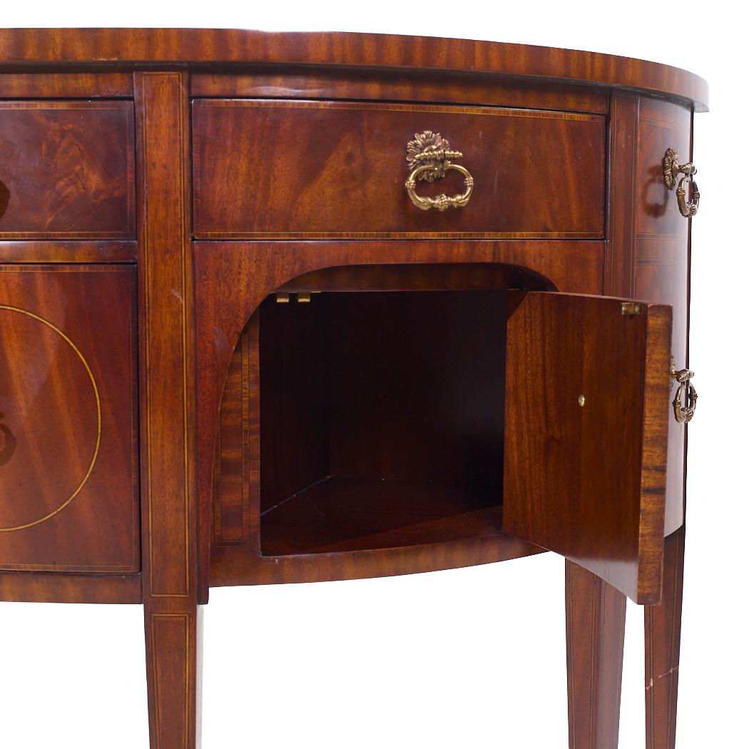 Maitland Smith Flame Mahogany Curved Front Sideboard Credenza Buffet Server For Sale 1