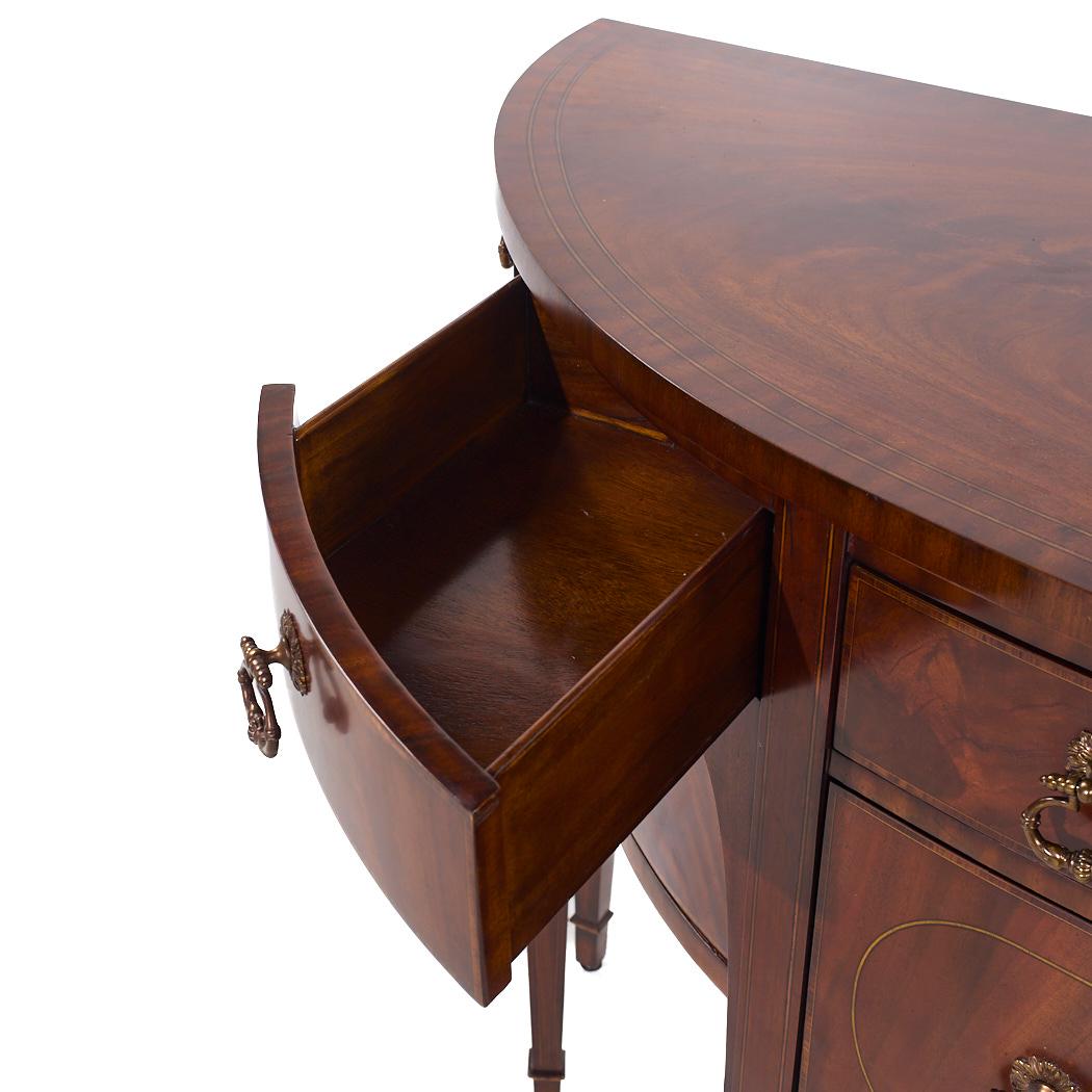 Maitland Smith Flame Mahogany Curved Front Sideboard Credenza Buffet Server For Sale 2