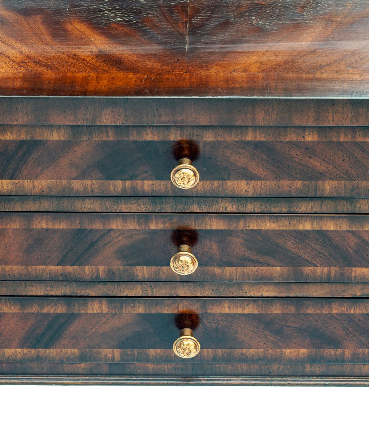 Maitland Smith Flame Mahogany End Tables, a pair 4