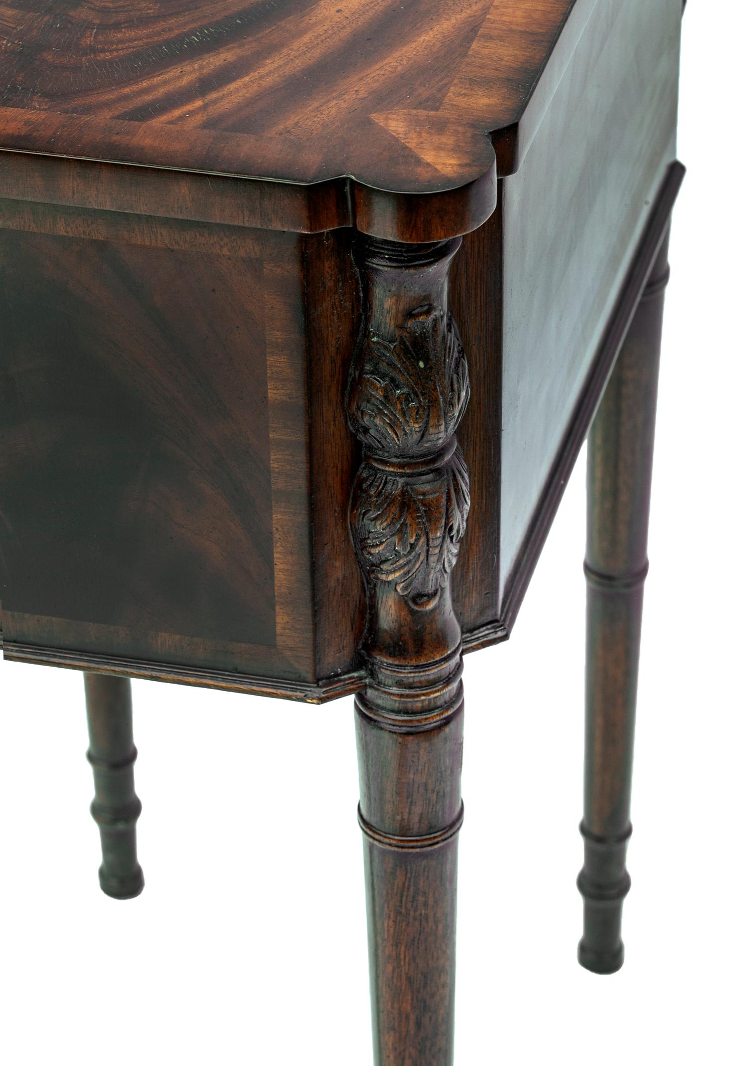 Maitland Smith Flame Mahogany End Tables, a pair 5