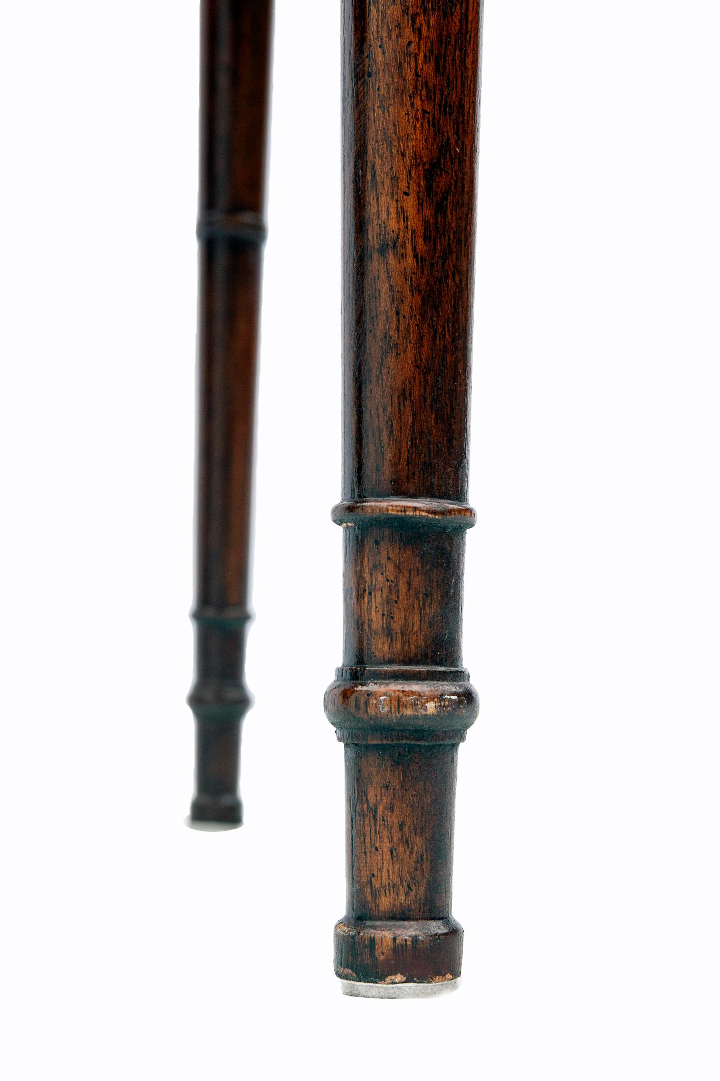 20th Century Maitland Smith Flame Mahogany End Tables, a pair