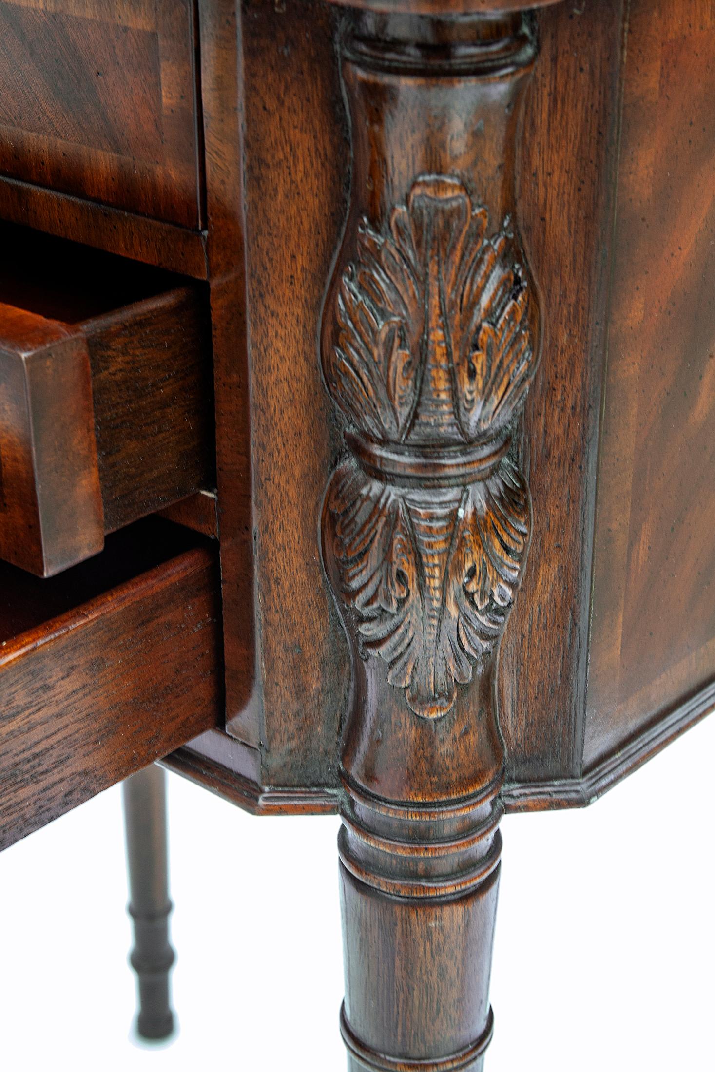 Maitland Smith Flame Mahogany End Tables, a pair 1