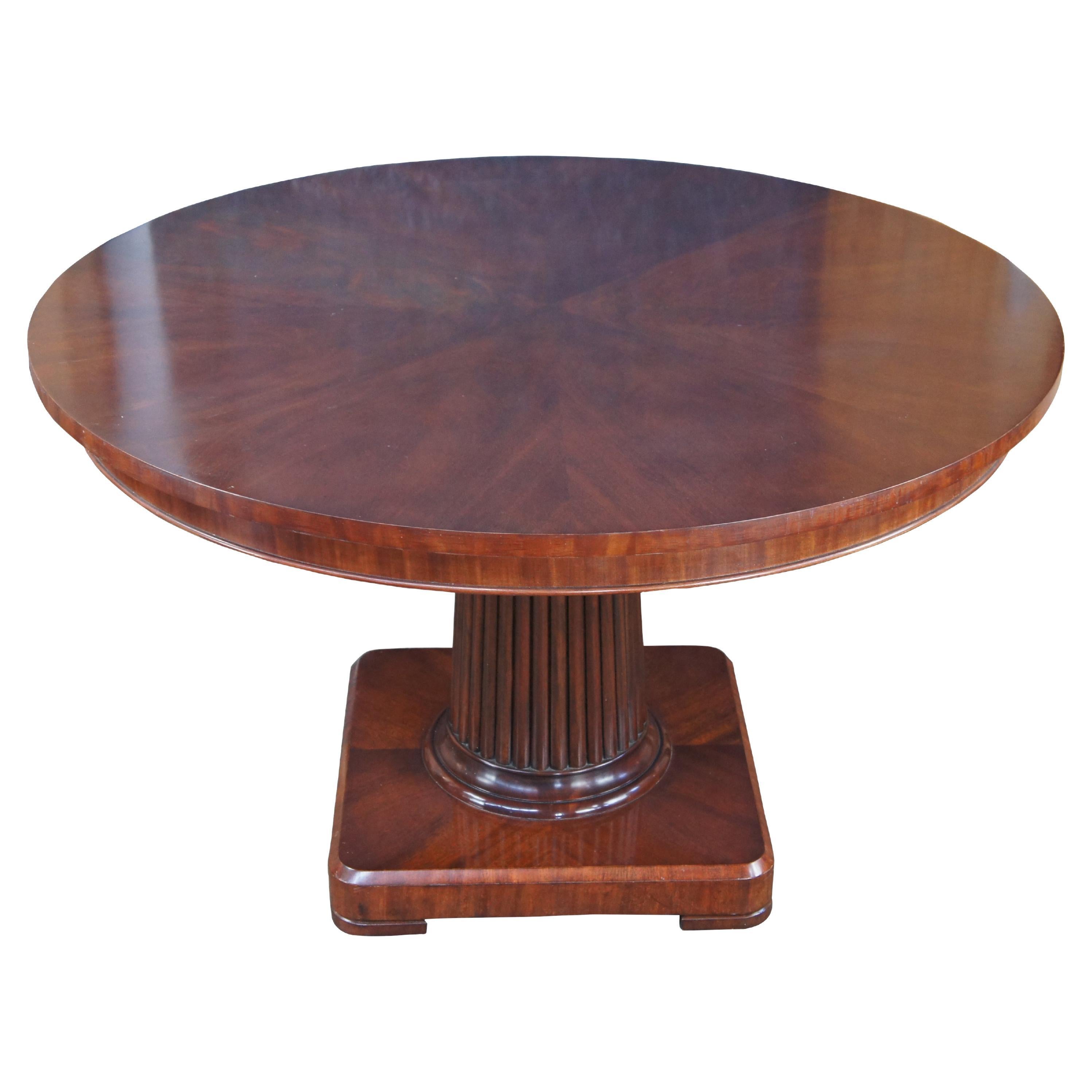 Maitland Smith for Ralph Lauren Mahogany Mayfair Round Dining Center Table 50" For Sale