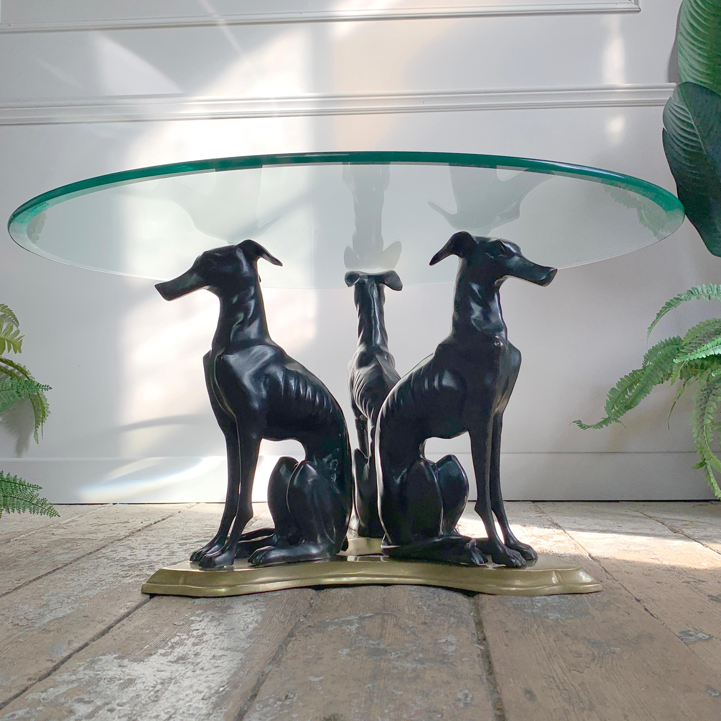 Maitland Smith for the Daniel Brooks Gallery Bronze Whippet Dog Coffee Table 2