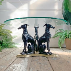 Maitland Smith for the Daniel Brooks Gallery Bronze Whippet Dog Coffee Table