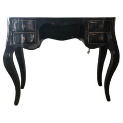 Coiffeuse/bureau pour dames Maitland Smith en bronze incrusté de pierres fossiles