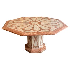 Maitland Smith Fossilized Coral Tessellated Stone Dining Table
