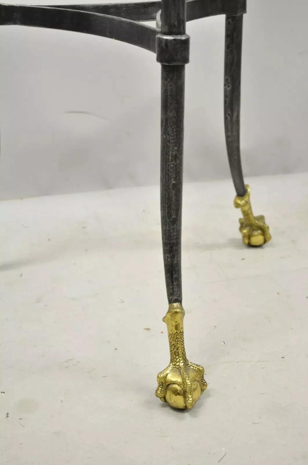 20th Century Maitland Smith French Empire Brass Swan Tessellated Marble Planter Jardiniere For Sale