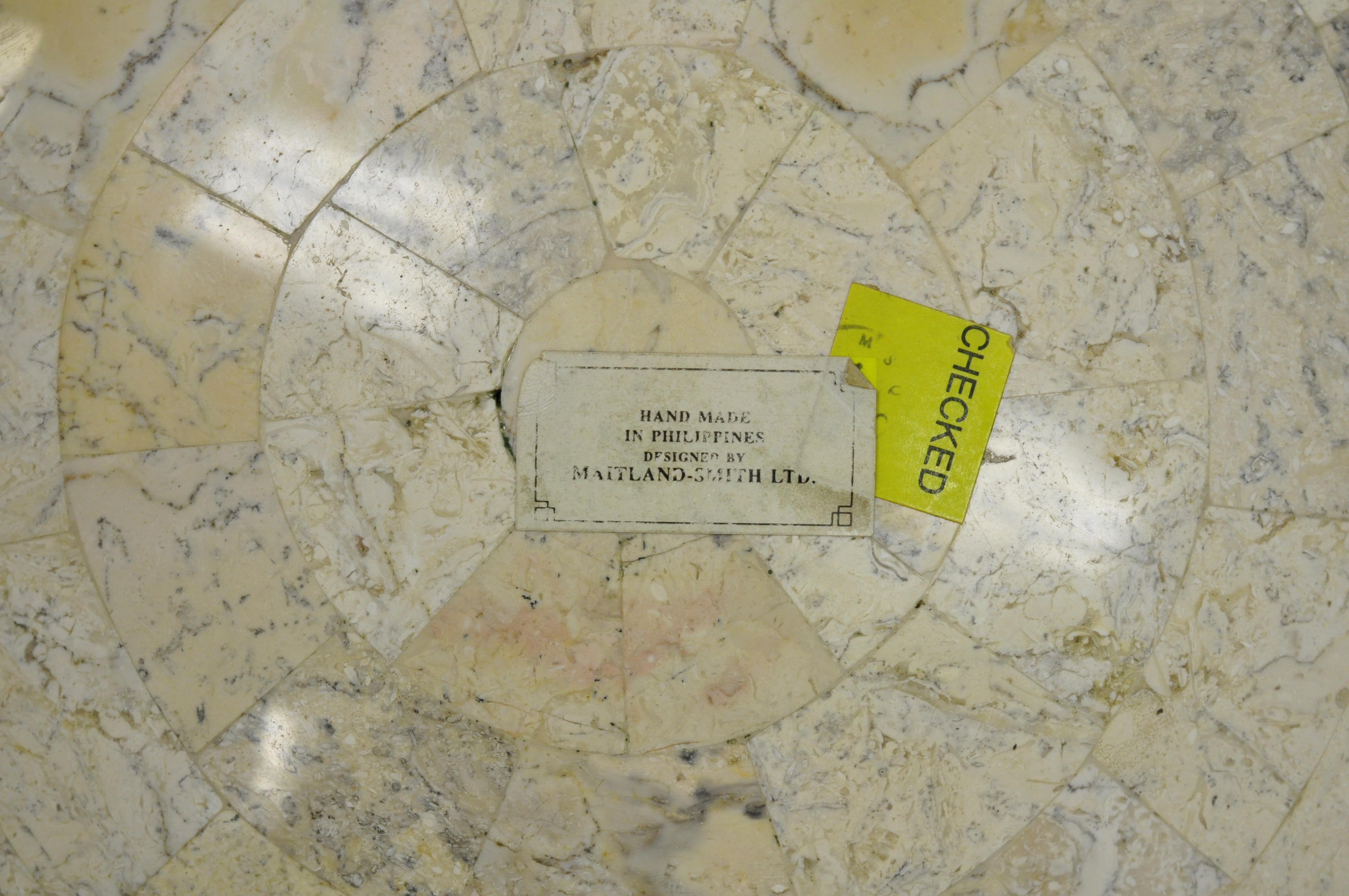 Maitland Smith Französisch Empire Messing Schwan Mosaik Marmor Pflanzgefäß Jardinière 2