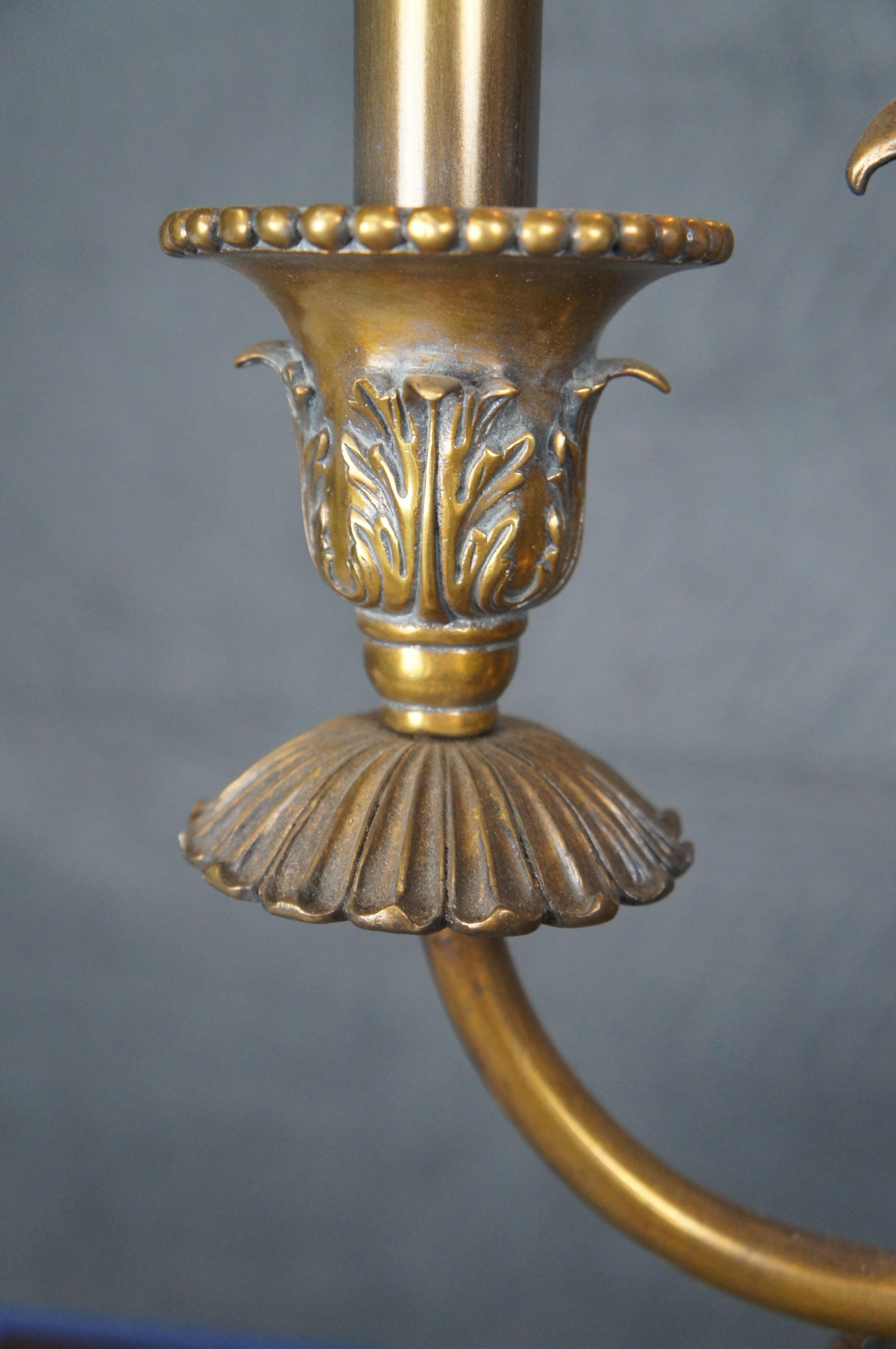 Maitland Smith Lámpara de Sobremesa Figural Imperio Francés Phoenix Bouillotte Candelabro en venta 1