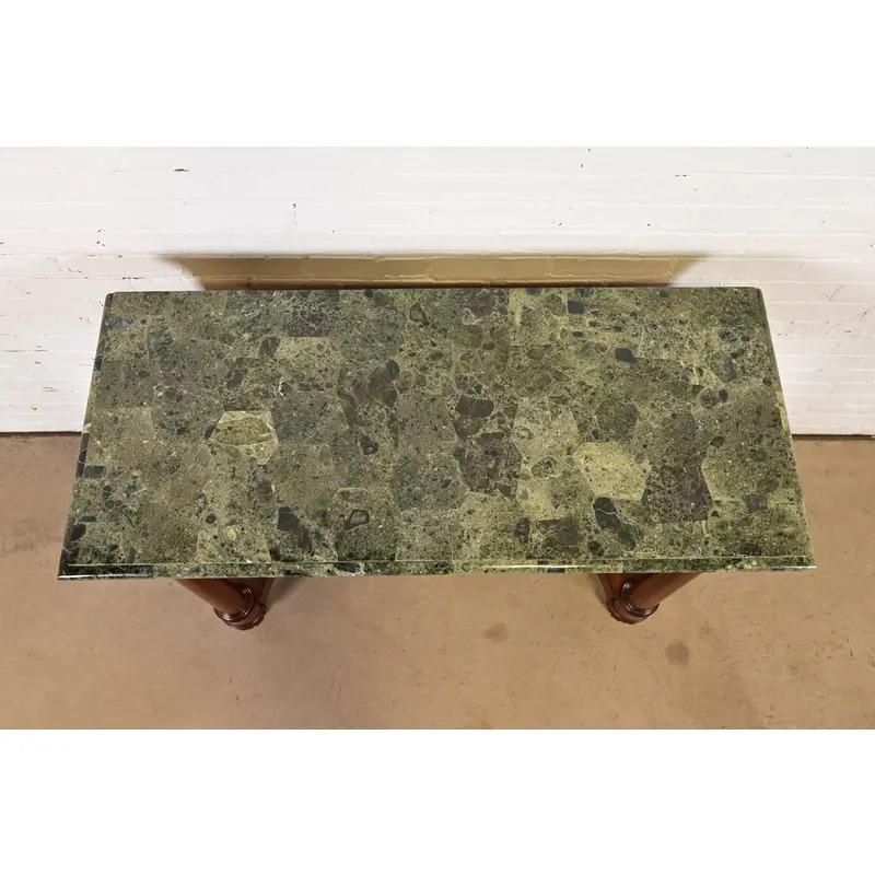 Maitland Smith French Empire Louis XVI Mahagoni Konsolentisch mit verspiegelter Rückseite (Spiegel) im Angebot