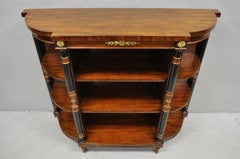 Maitland Smith French Empire Regency Style Mahogany Console Table Bookcase Curio