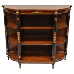 Maitland Smith French Empire Regency Style Mahogany Console Table Bookcase Curio