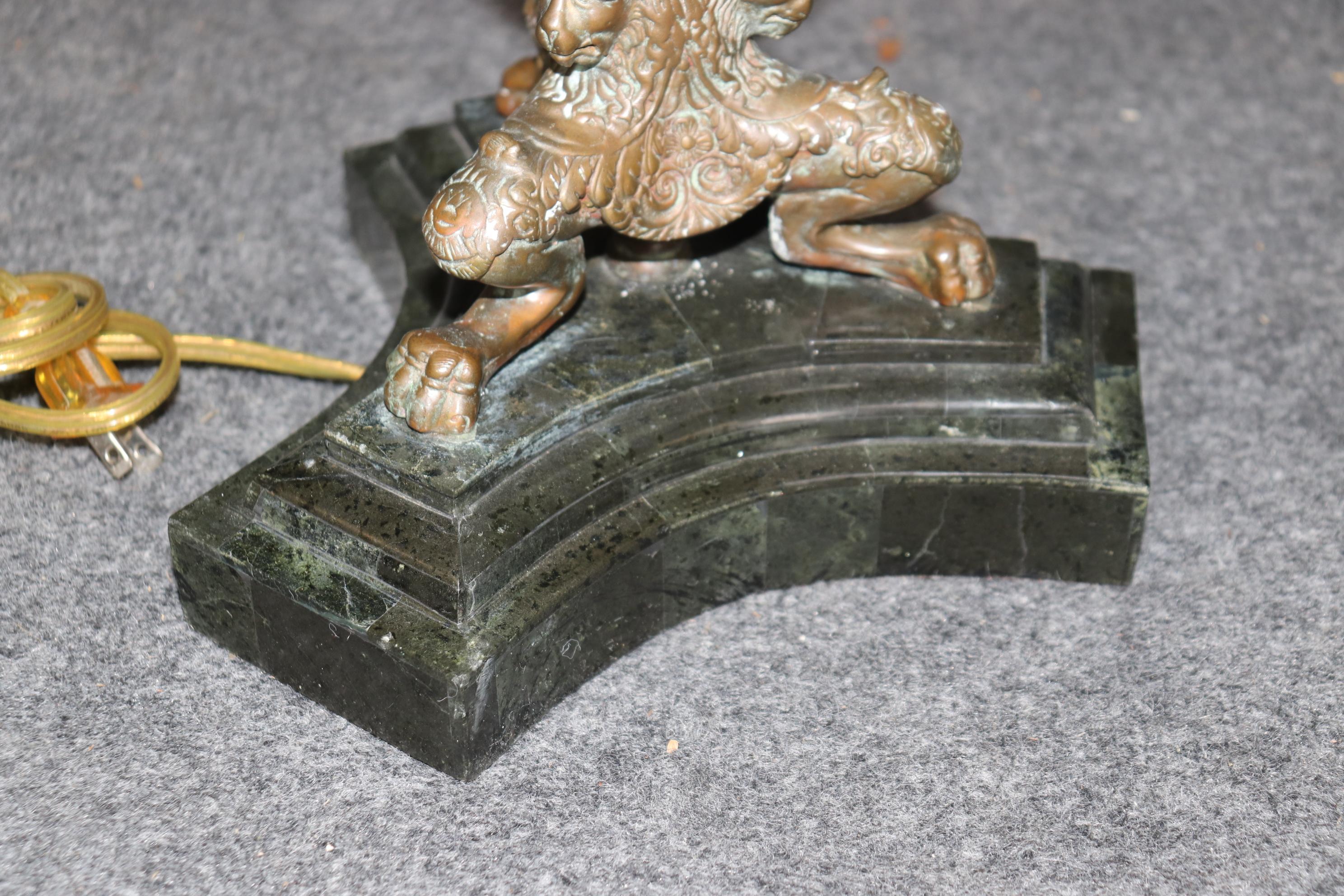 Maitland Smith French Empire Style Solid Bronze Table Lamp For Sale 1