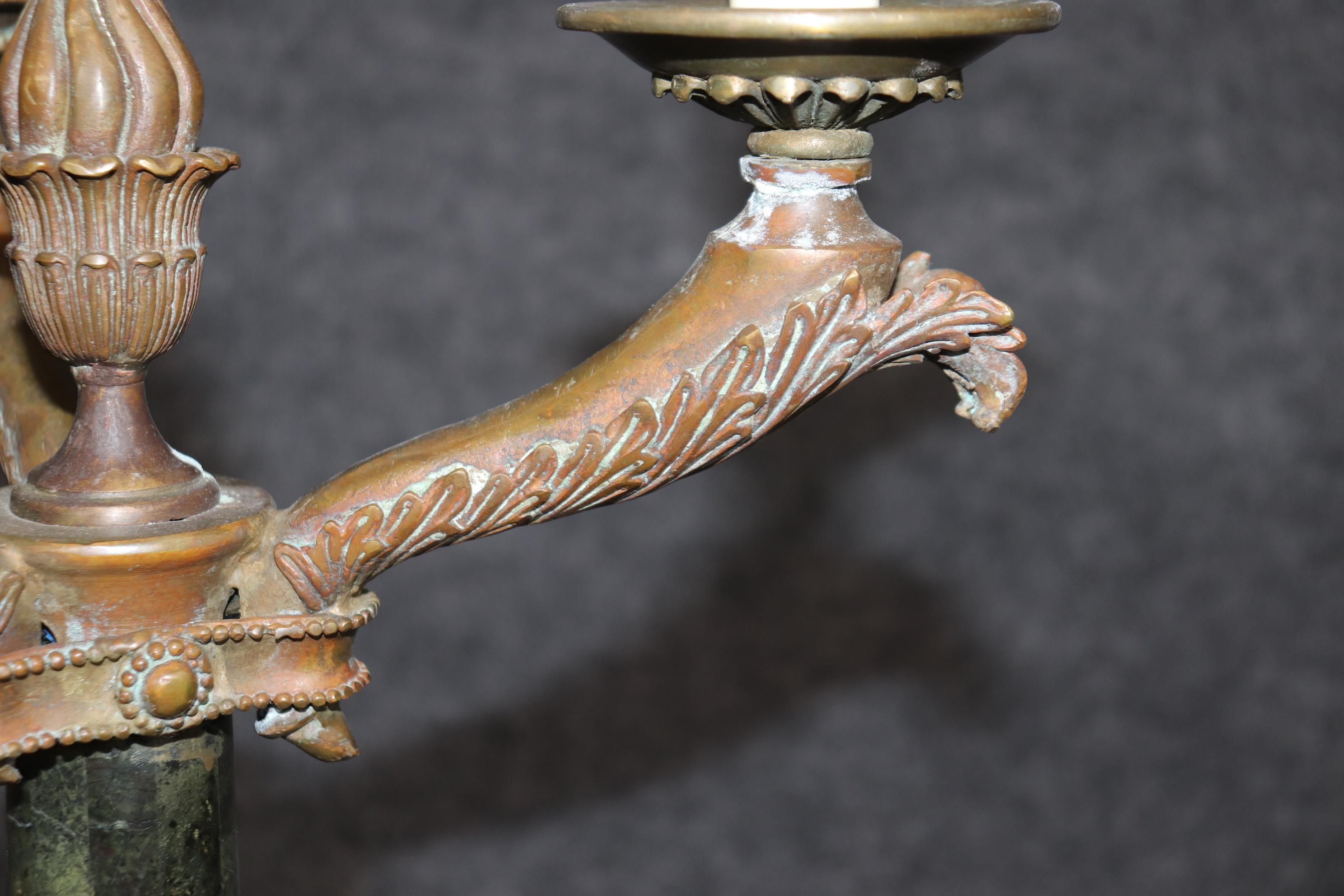 Maitland Smith French Empire Style Solid Bronze Table Lamp For Sale 2