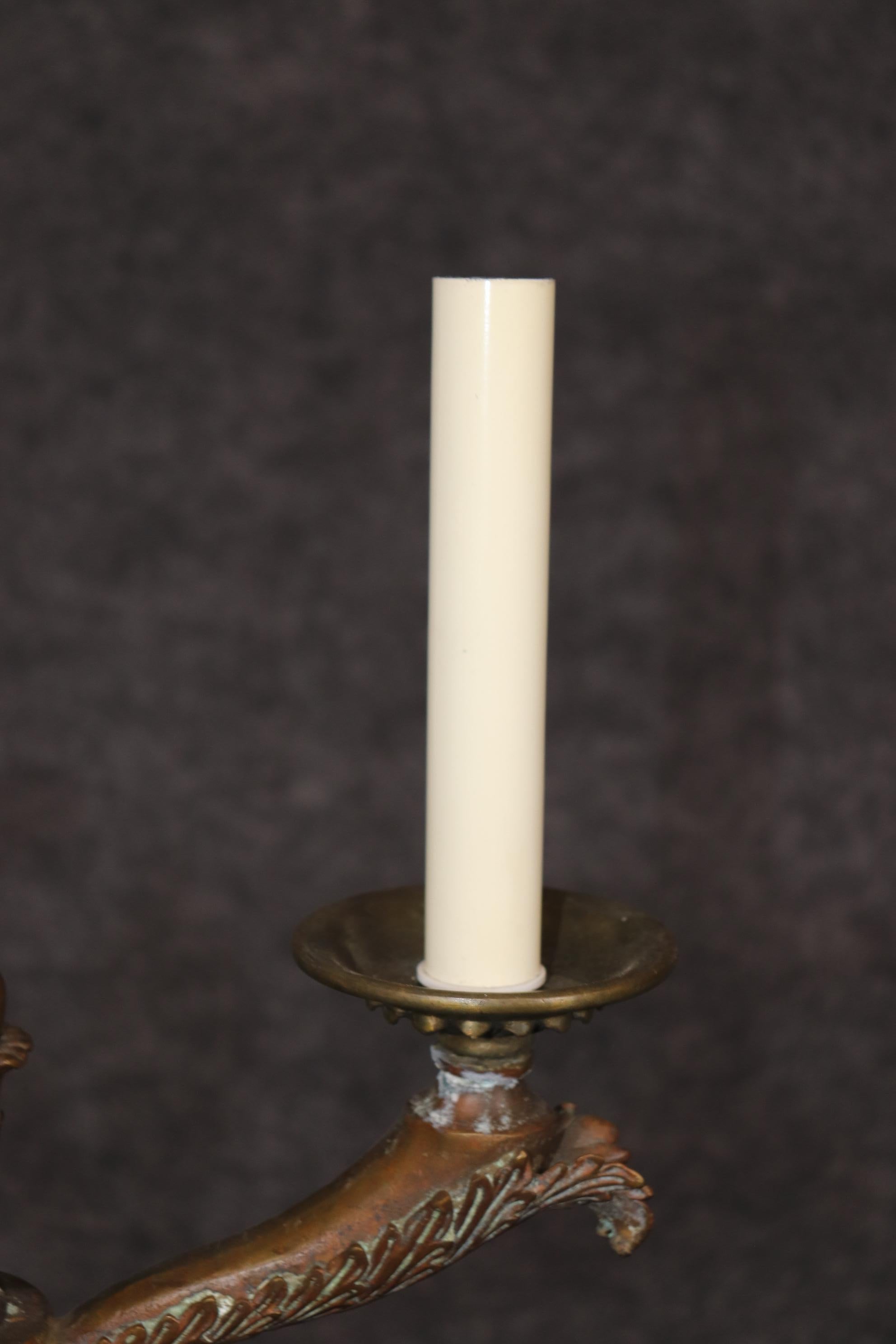 Maitland Smith French Empire Style Solid Bronze Table Lamp For Sale 3