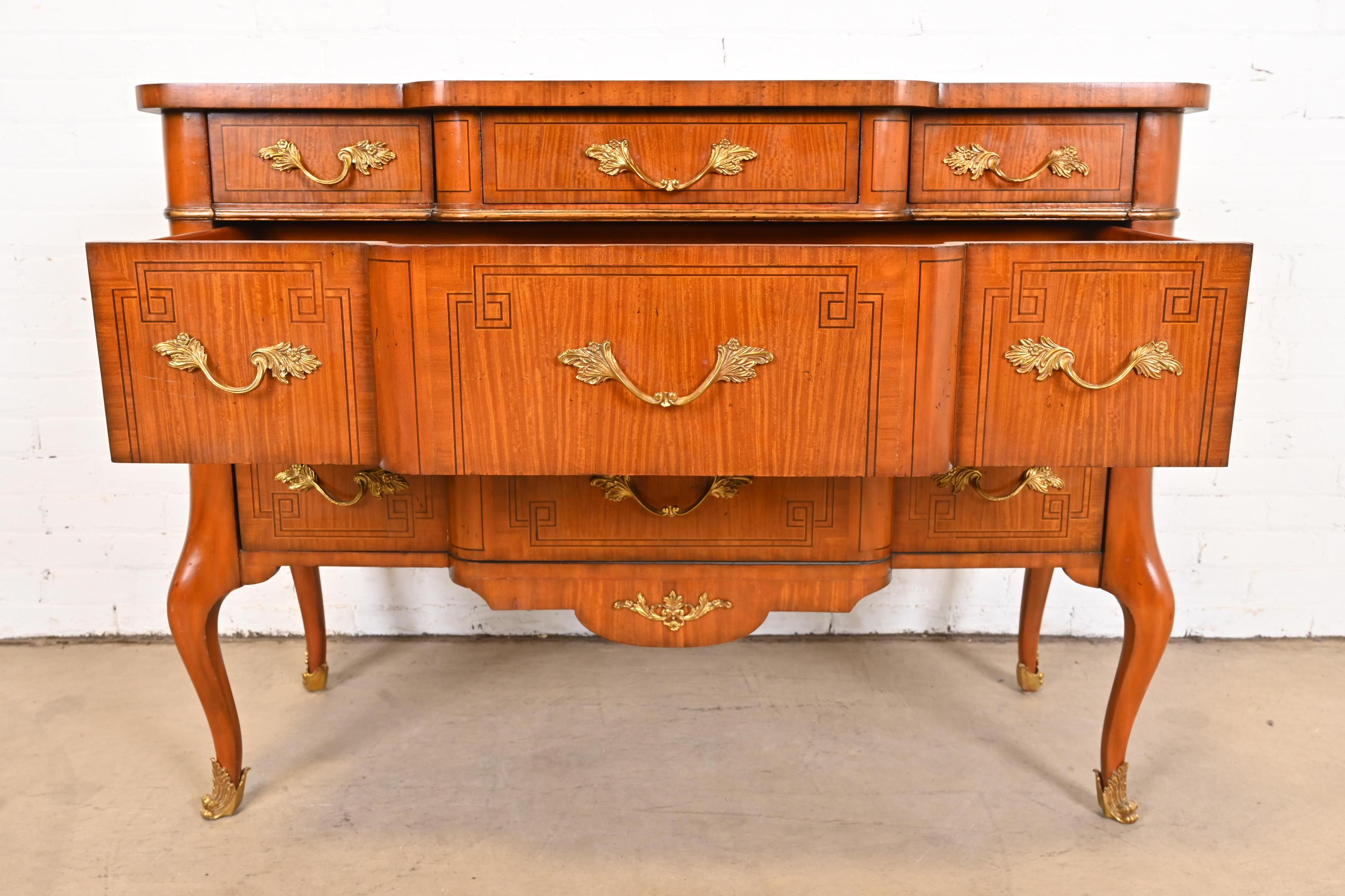 Maitland-Smith French Louis XV Banded Satinwood Dresser 4