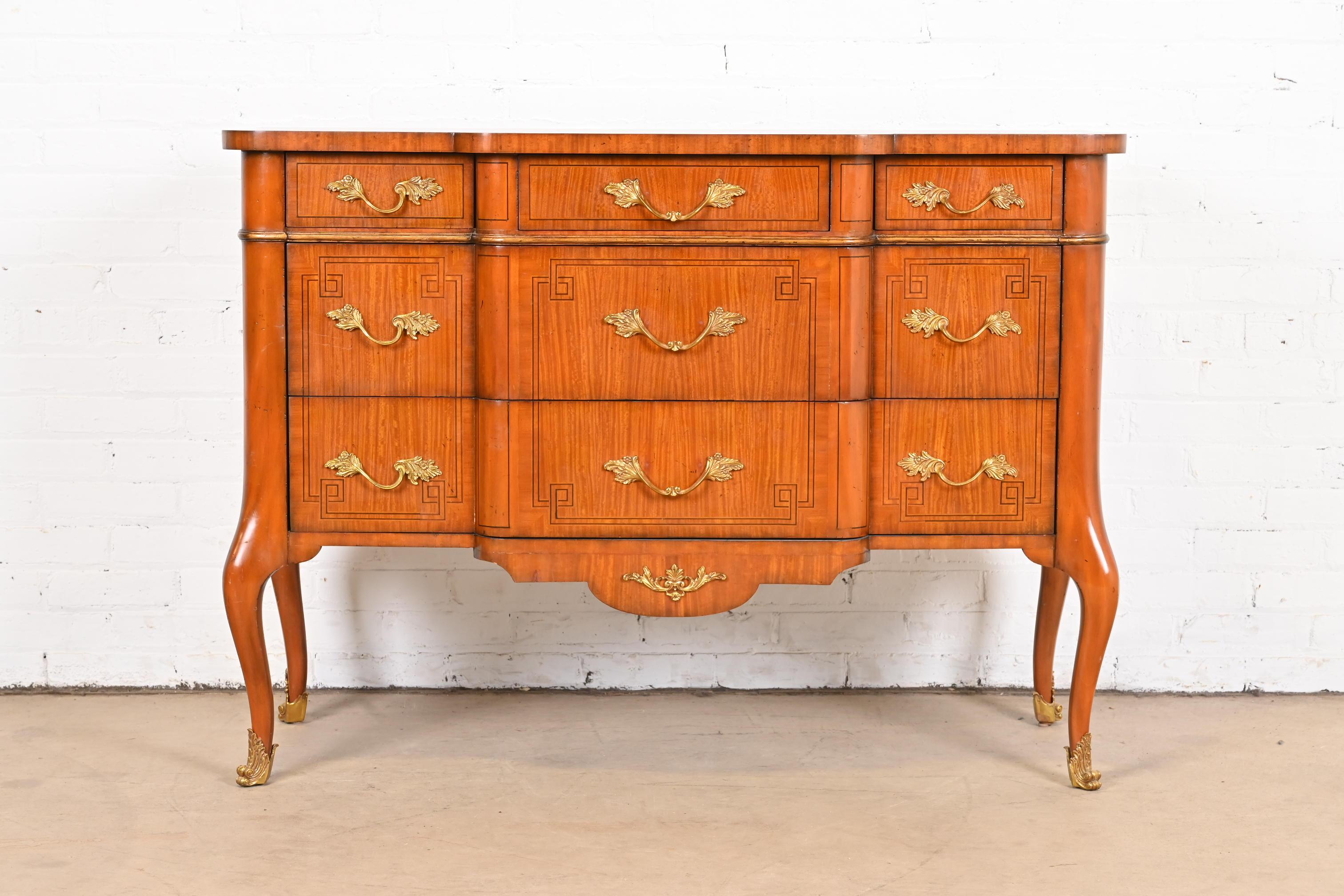 Philippine Maitland-Smith French Louis XV Banded Satinwood Dresser