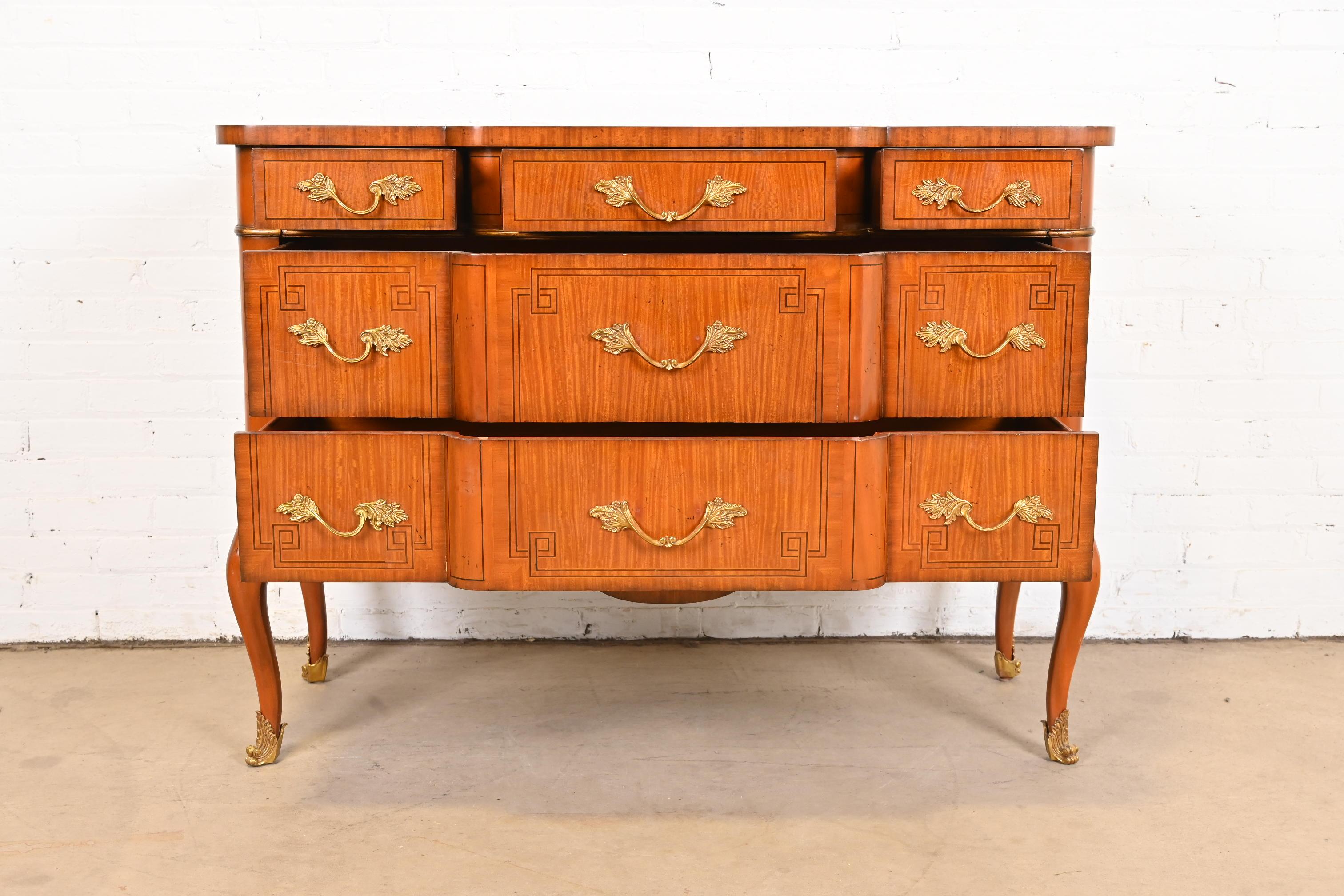 Maitland-Smith French Louis XV Banded Satinwood Dresser 2