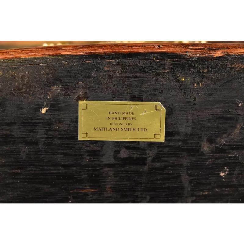 Maitland Smith, scrivania francese Regency Luigi XVI in mogano a serpentina, con fiamma, per partner in vendita 8