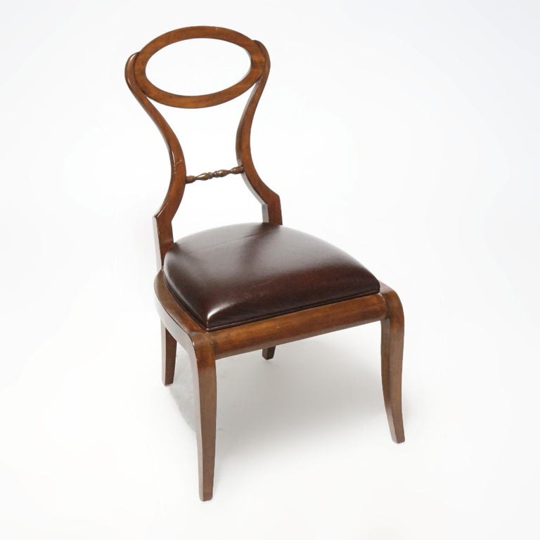 Maitland Smith French Style Mahogany Side Chair, 20th C In Good Condition For Sale In Big Flats, NY
