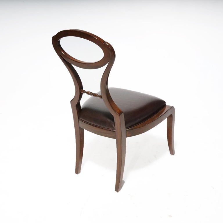 Maitland Smith French Style Mahogany Side Chair, 20th C For Sale 2