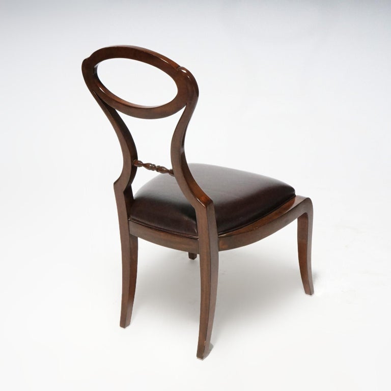 Maitland Smith French Style Mahogany Side Chair, 20th C For Sale 3