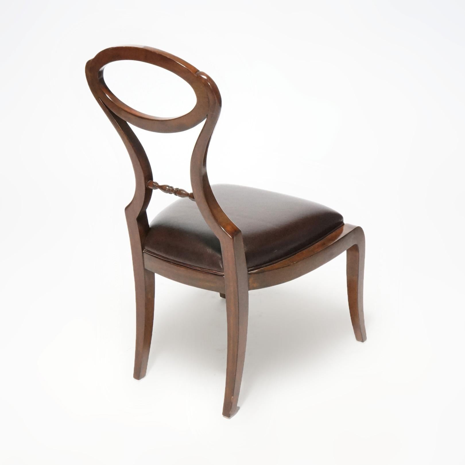 Maitland Smith French Style Mahogany Side Chair, 20th C 4