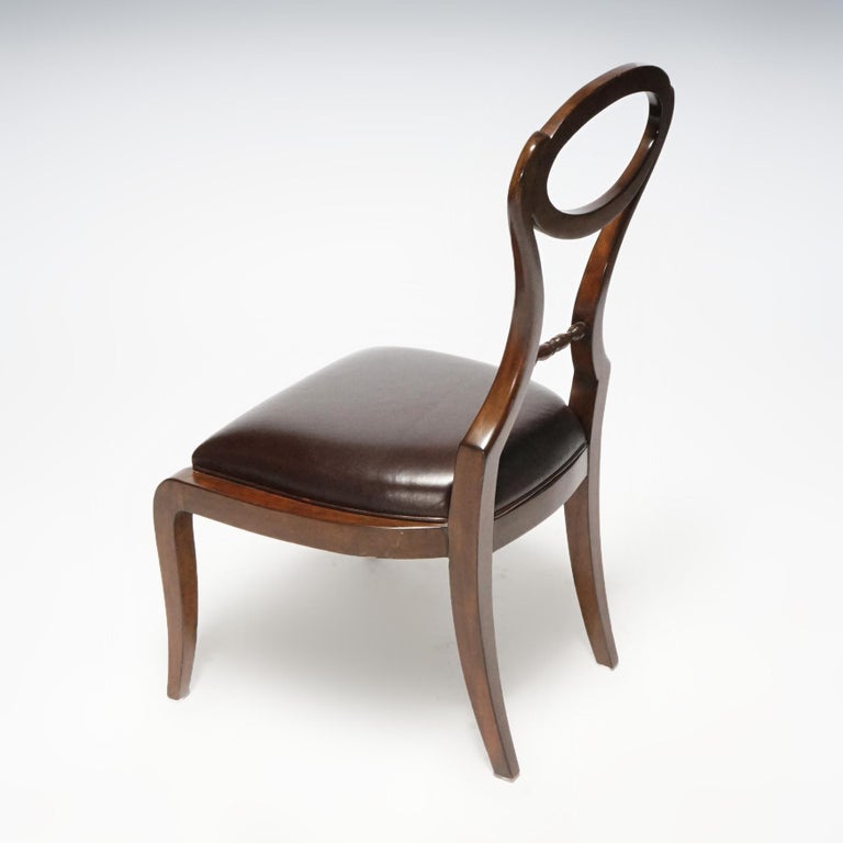 Maitland Smith French Style Mahogany Side Chair, 20th C For Sale 5