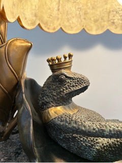 Maitland Smith frog prince lamp with pen shell shade