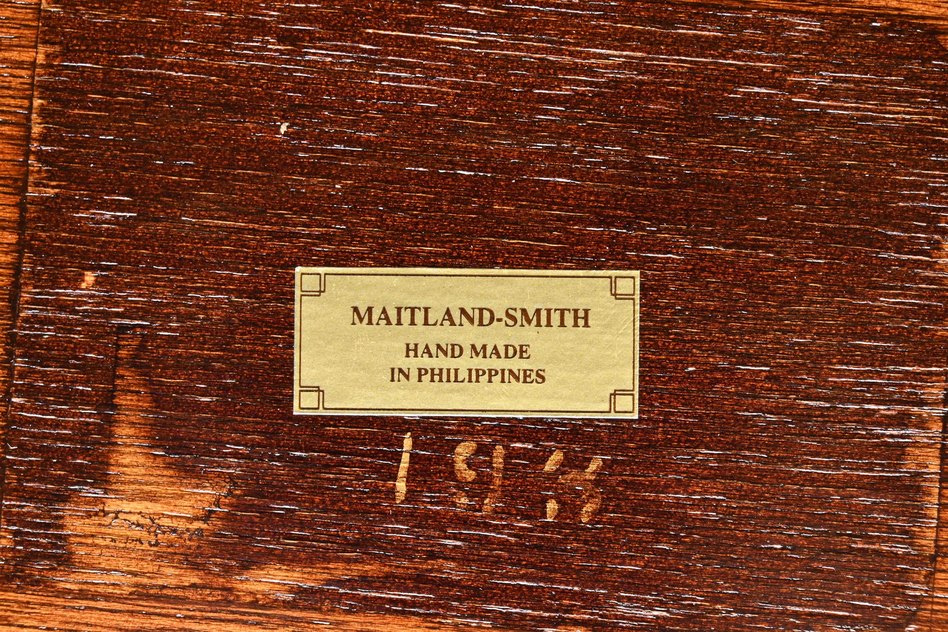 Maitland Smith Georgian Flame Mahogany Double Pedestal Extension Dining Table 6