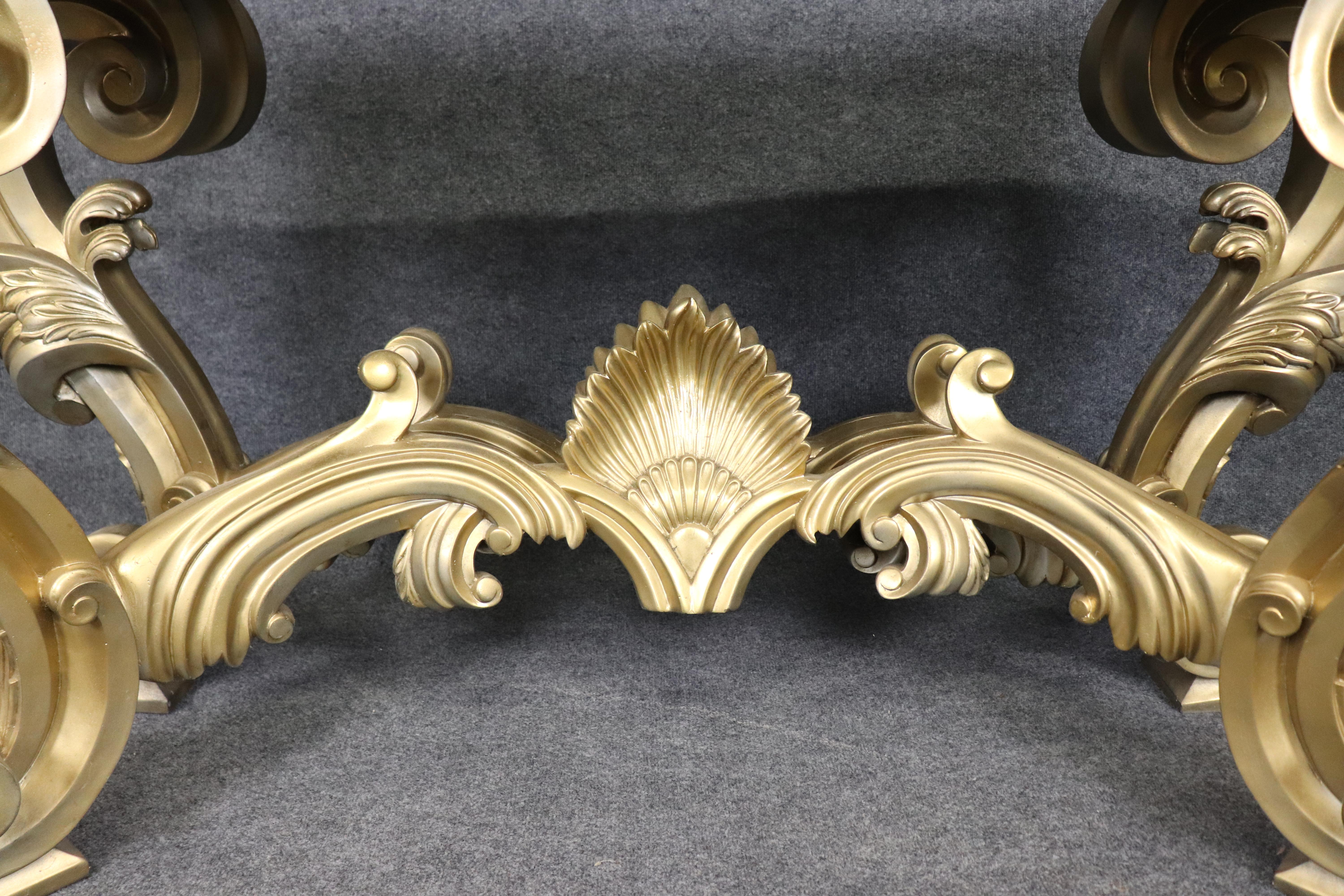Tavolo da console in stile rococò italiano in marmo tessellato dorato di Maitland Smith in vendita 3