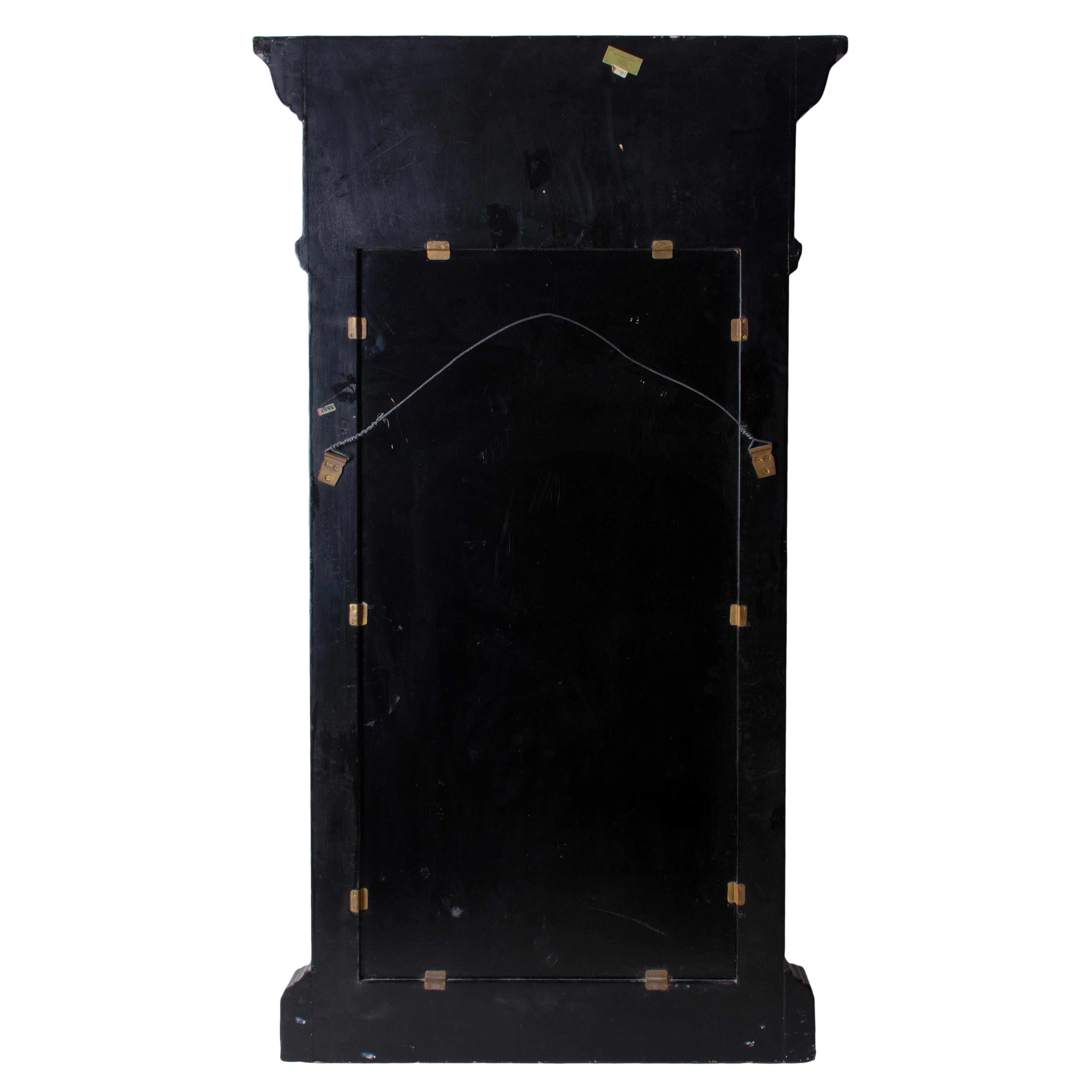 20th Century Maitland-Smith Gilt Embossed Leather Mirror For Sale
