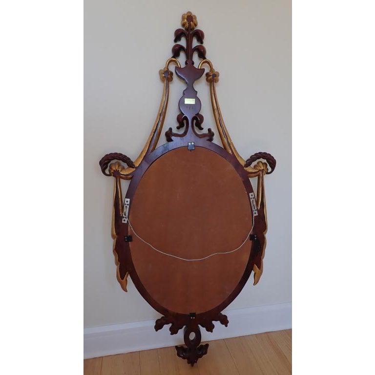 Late 20th Century Maitland-Smith Gilt  Hand Carved Mahogany Classical Mirror For Sale