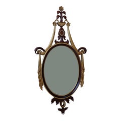 Vintage Maitland-Smith Gilt  Hand Carved Mahogany Classical Mirror