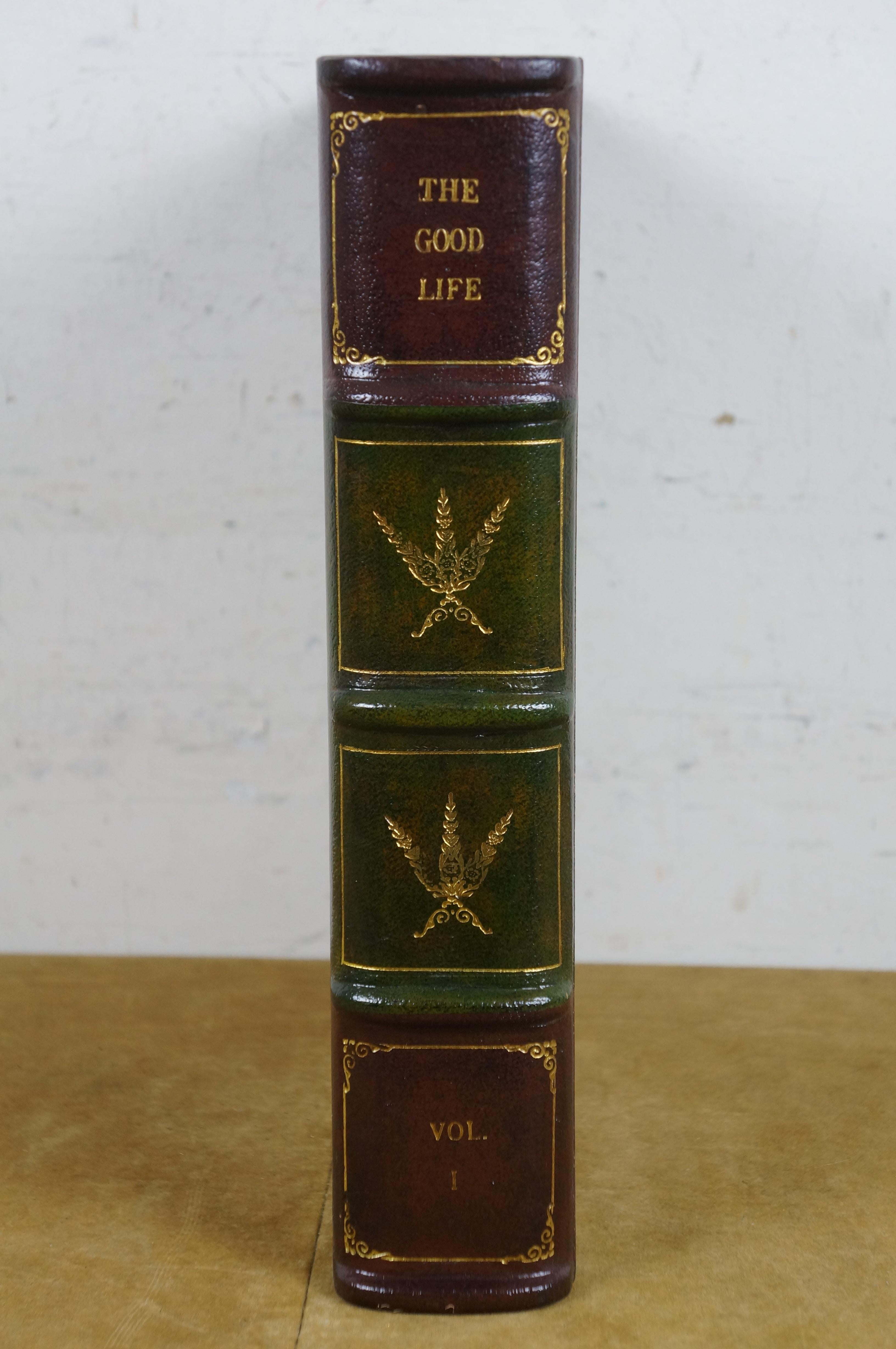 20ième siècle Maitland Smith Good Life Boîte à souvenirs en faux cuir tolélé, cadre photo 14