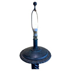 Maitland Smith Lampadaire de style Grand Tour en bronze patiné orge torsadé