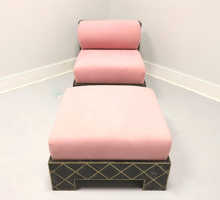 MAITLAND SMITH Green/Black Tessellated Marble Two Piece Chaise Lounge ...