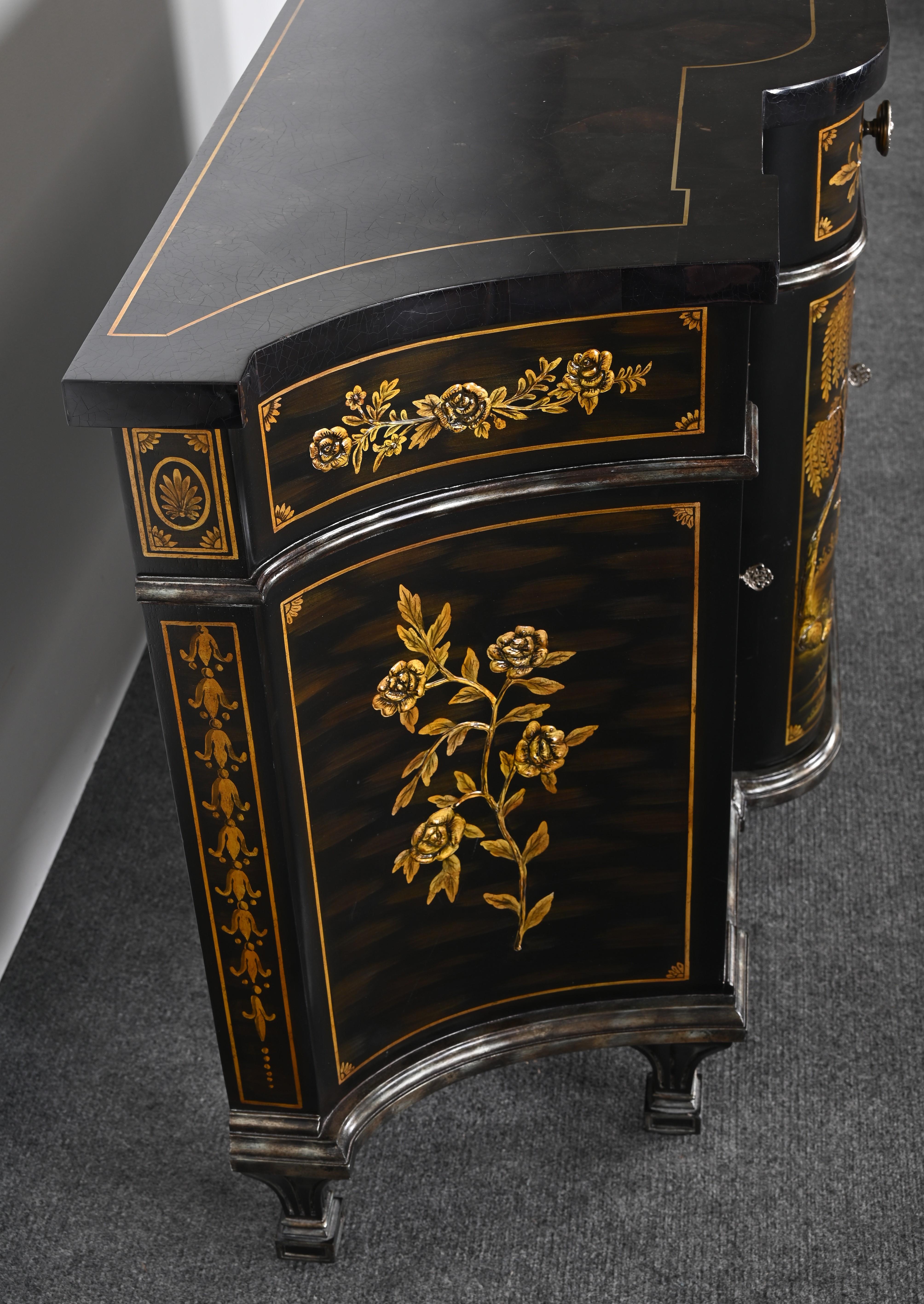 Maitland Smith Hand Painted Chinoiserie Commode or Credenza, 1990s 7