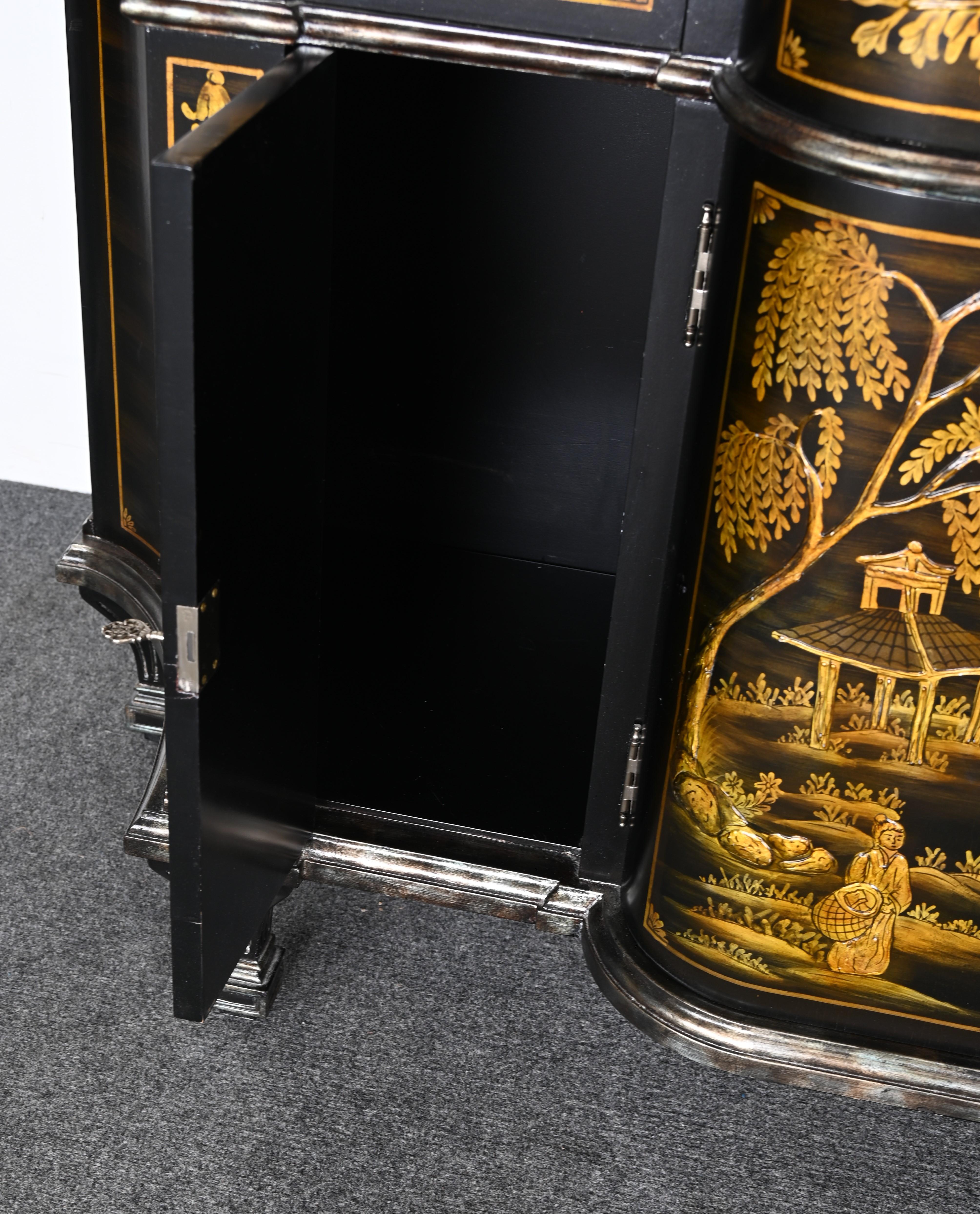 Maitland Smith Hand Painted Chinoiserie Commode or Credenza, 1990s 11