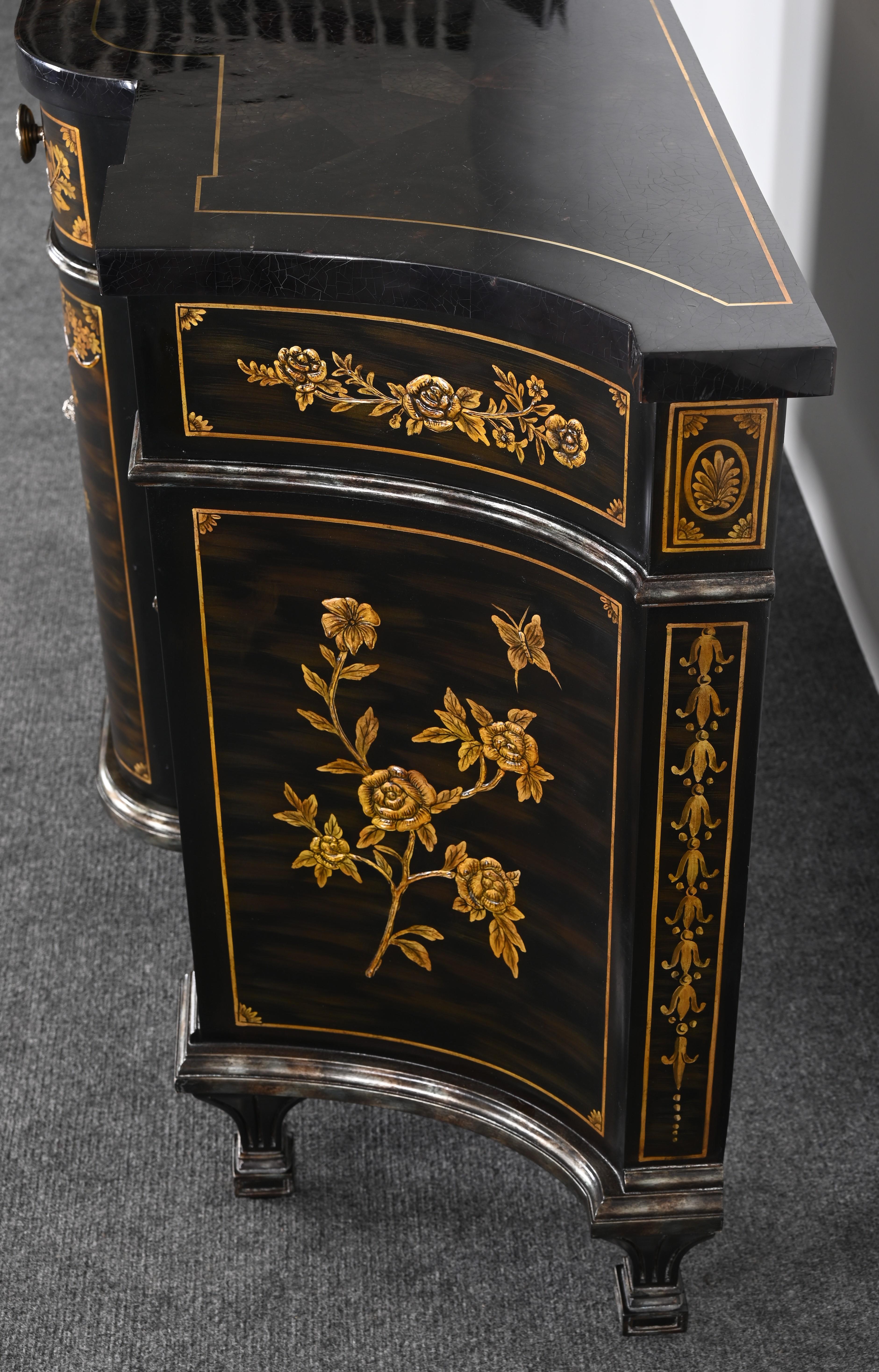 Late 20th Century Maitland Smith Hand Painted Chinoiserie Commode or Credenza, 1990s