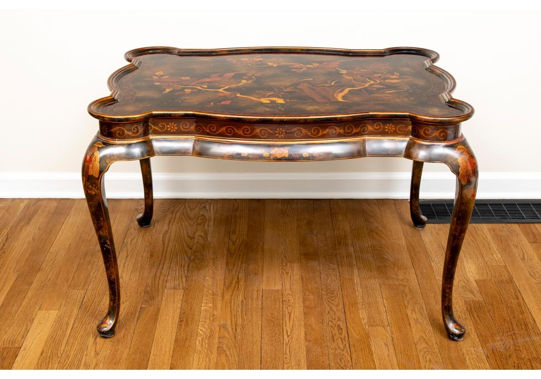 Philippine Maitland-Smith Hand Painted Chinoiserie Tea Table For Sale