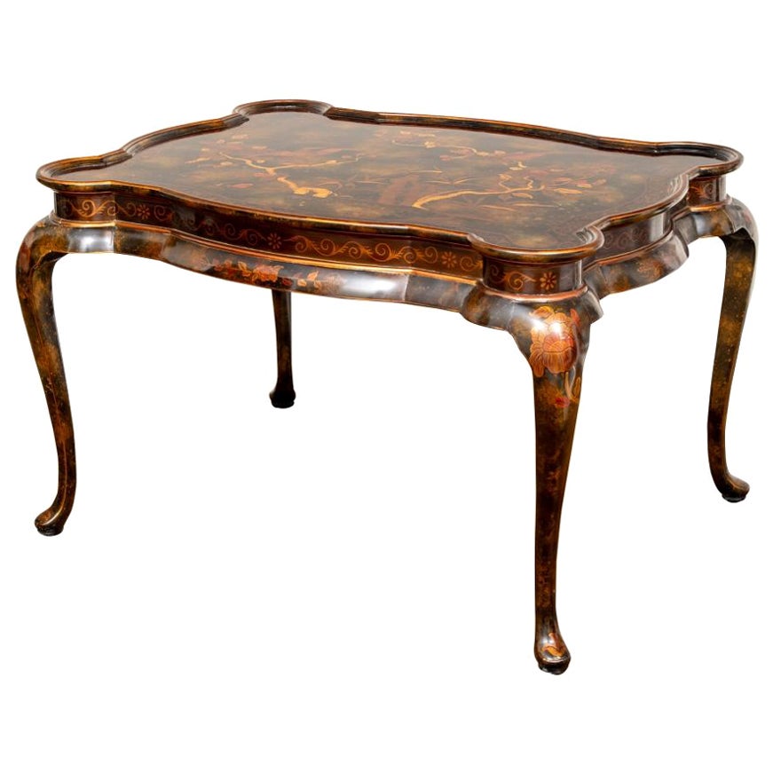 Maitland-Smith Hand Painted Chinoiserie Tea Table