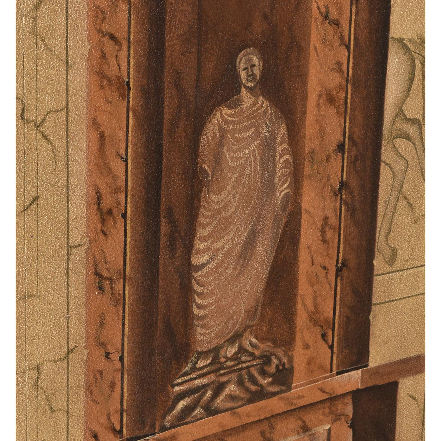 Fin du 20e siècle Paravent néoclassique Maitland Smith peint à la main, à 4 panneaux, séparateur de pièce en vente