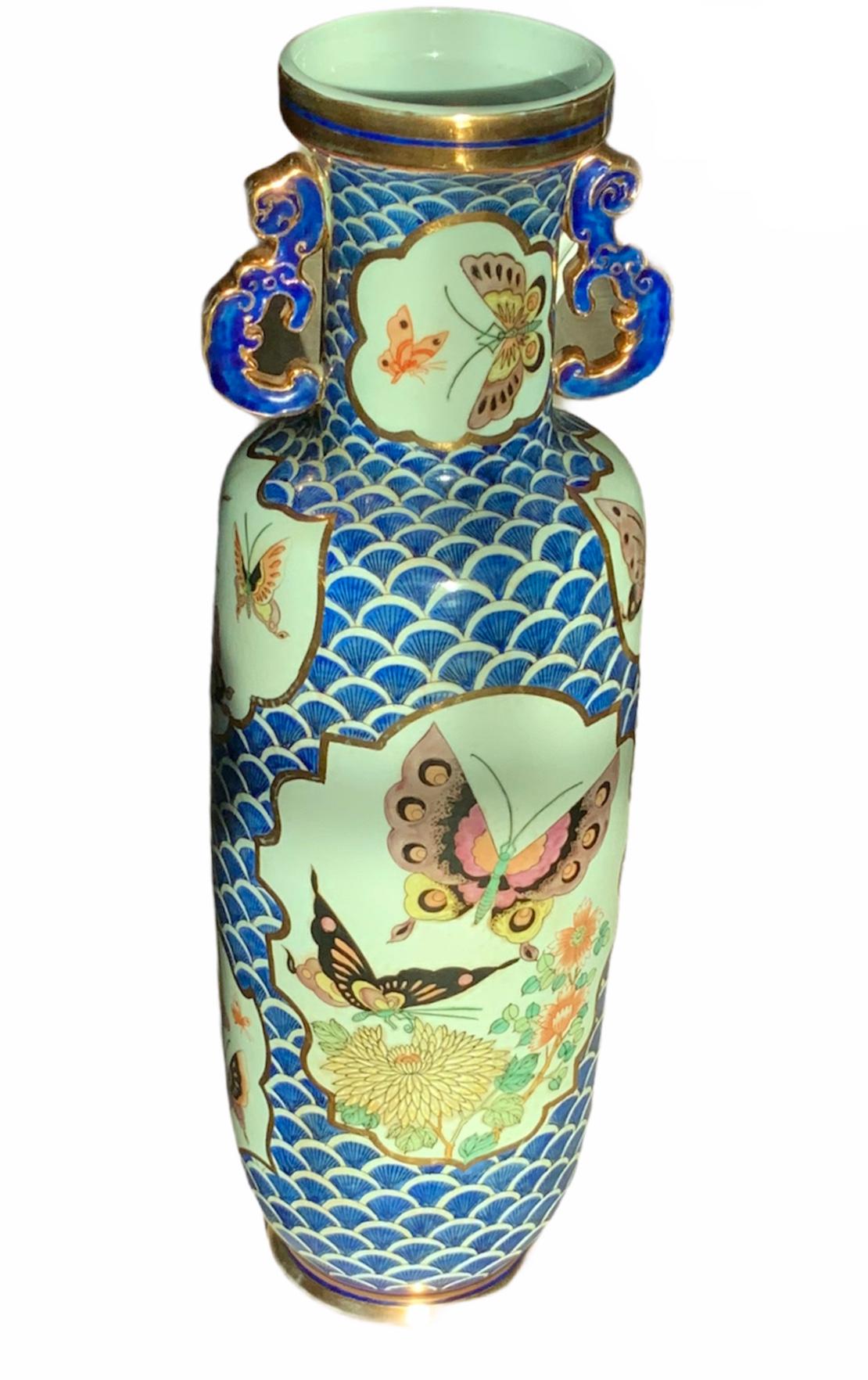 Maitland Smith Hand Painted Porcelain Tall Vase 2