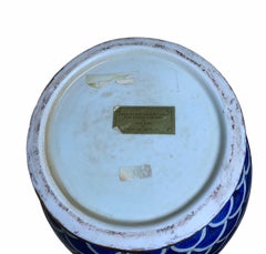 Maitland Smith Hand Painted Porcelain Tall Vase