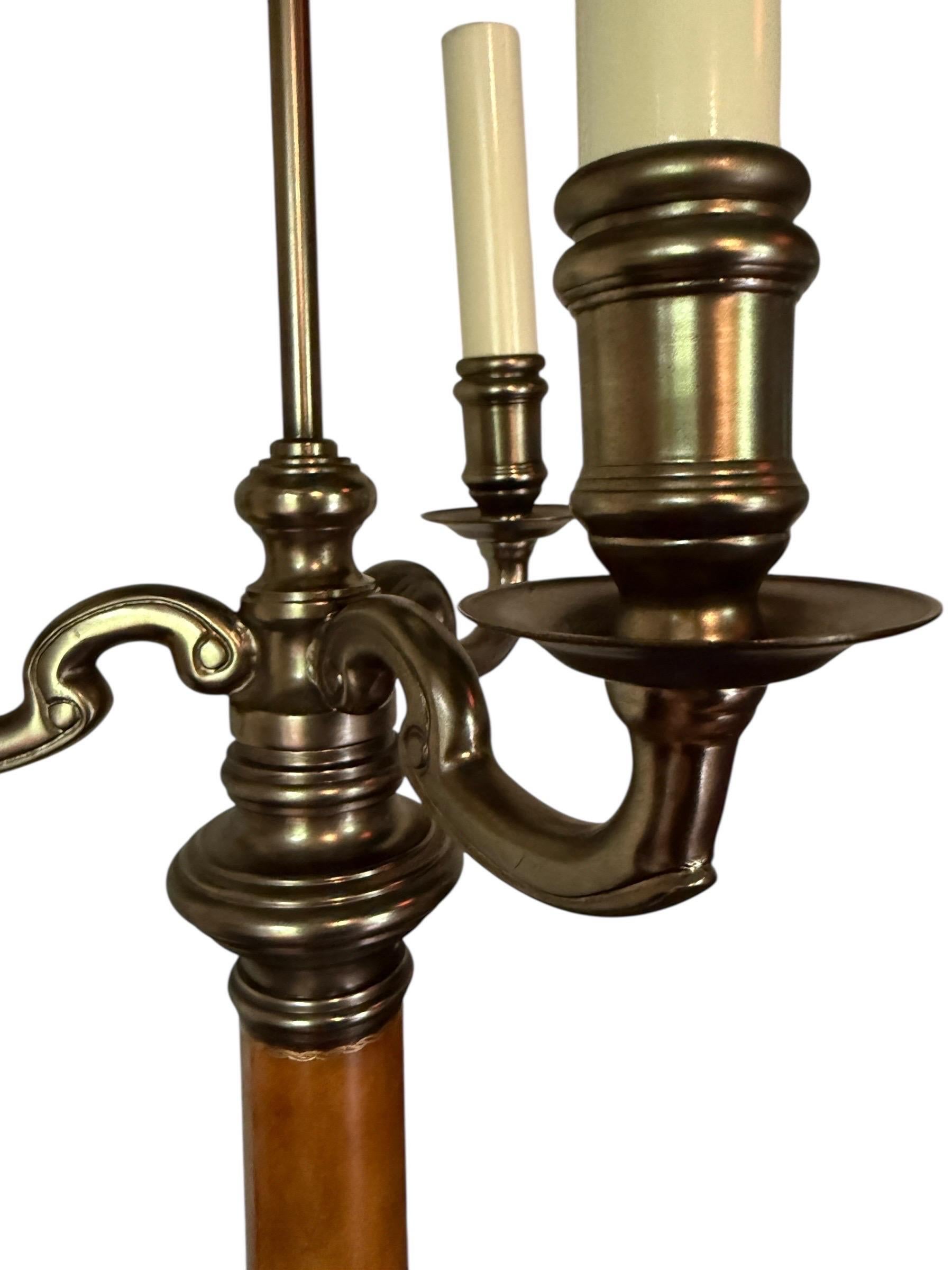 Maitland Smith Lámpara de Mesa Candelabro de 3 Brazos Estilo Bouillotte Francés Hecha a Mano Filipino en venta